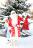 Дед мороз в валенках со снегурочкой в Казани